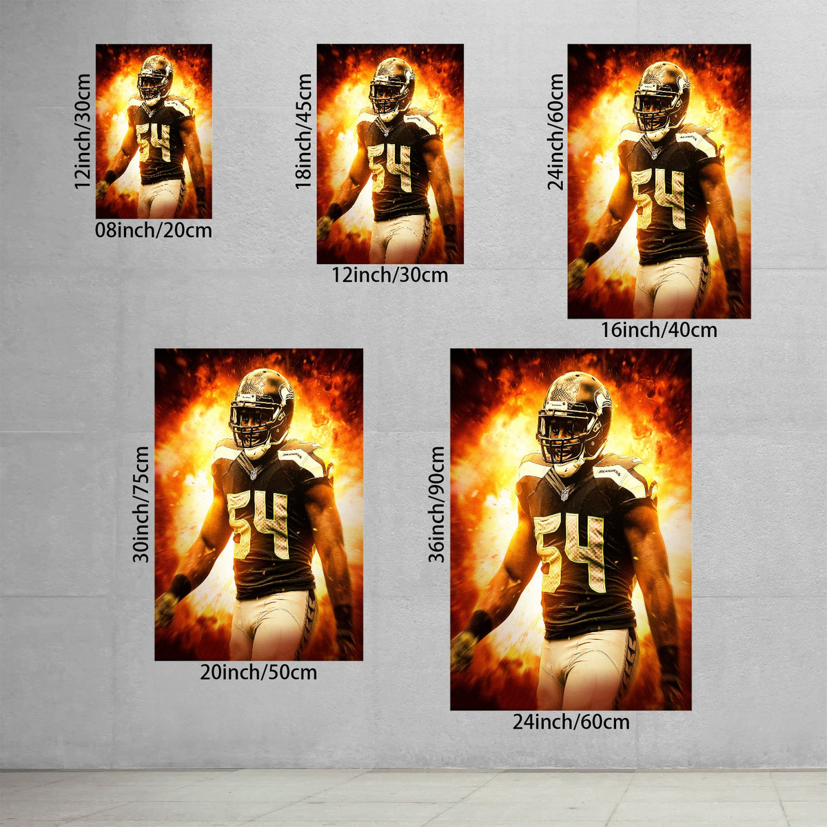 Bobby Wagner Art Sports Decorative Poster School Dormitory 9 Canvas Wall Art Poster Decor Gift