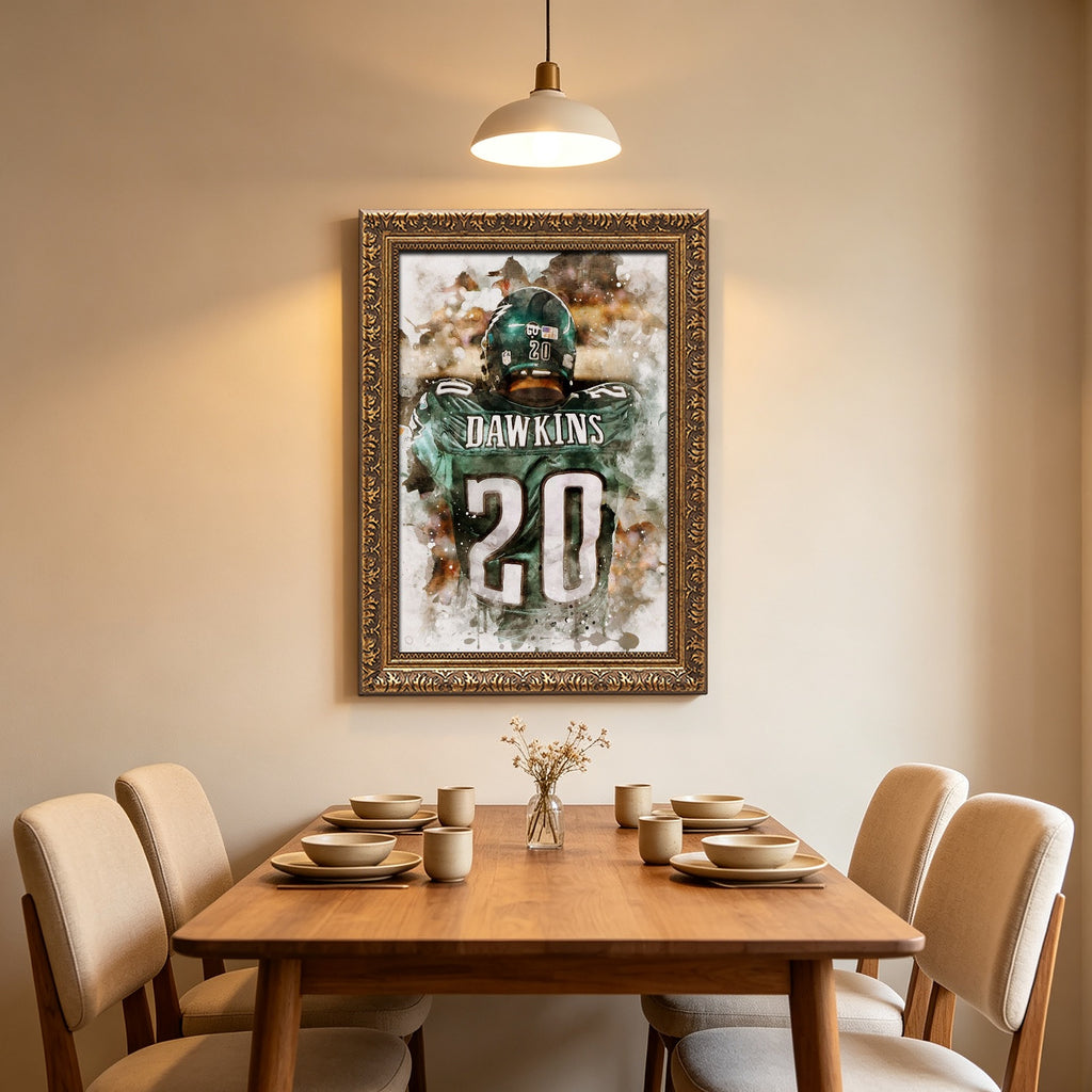 Brian Dawkins Art Poster 0 Canvas Wall Art Poster Decor Gift