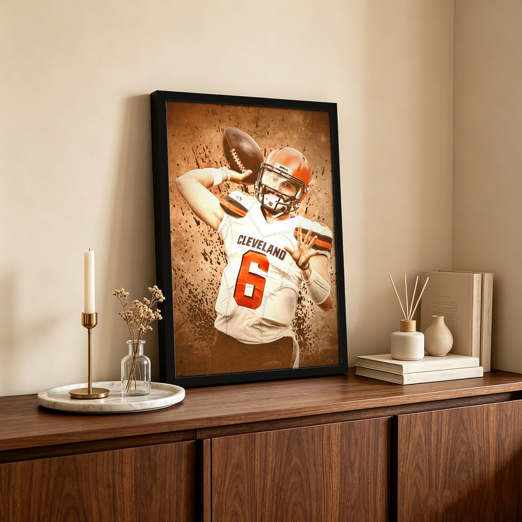 Baker Mayfield Sports Celebrity Art Deco Poster 11 Canvas Wall Art Poster Decor Gift