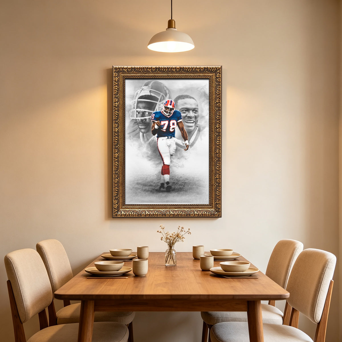 Bruce Smith Celebrity Sports Art Poster School Dining Room Decoration 0 Canvas Wall Art Poster Decor Gift