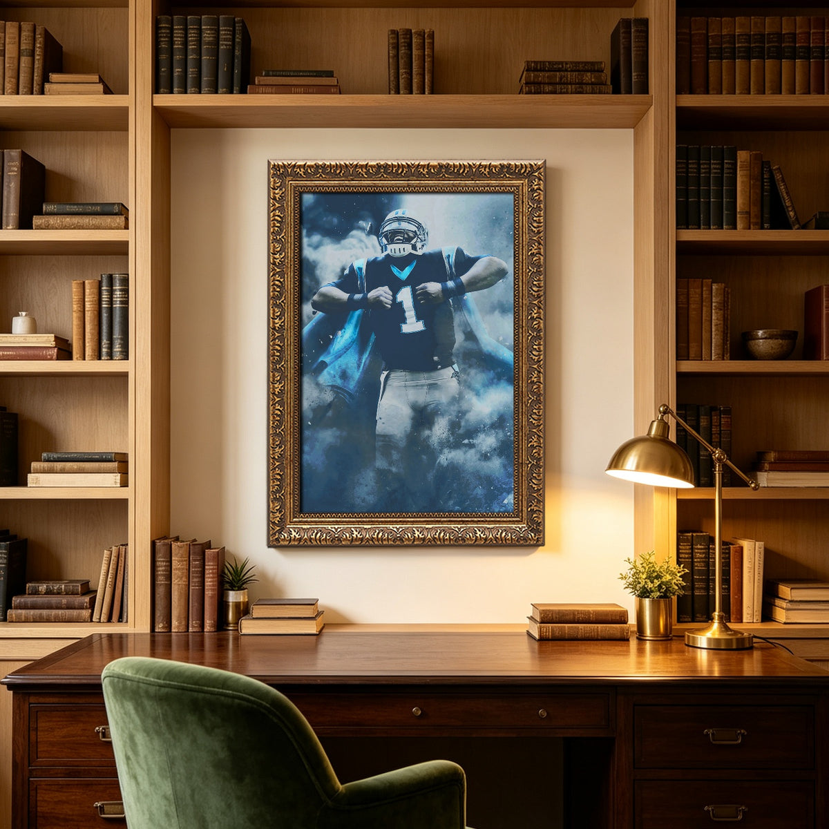 Cam Newton Sports Celebrity Art Deco Poster 2 Canvas Wall Art Poster Decor Gift