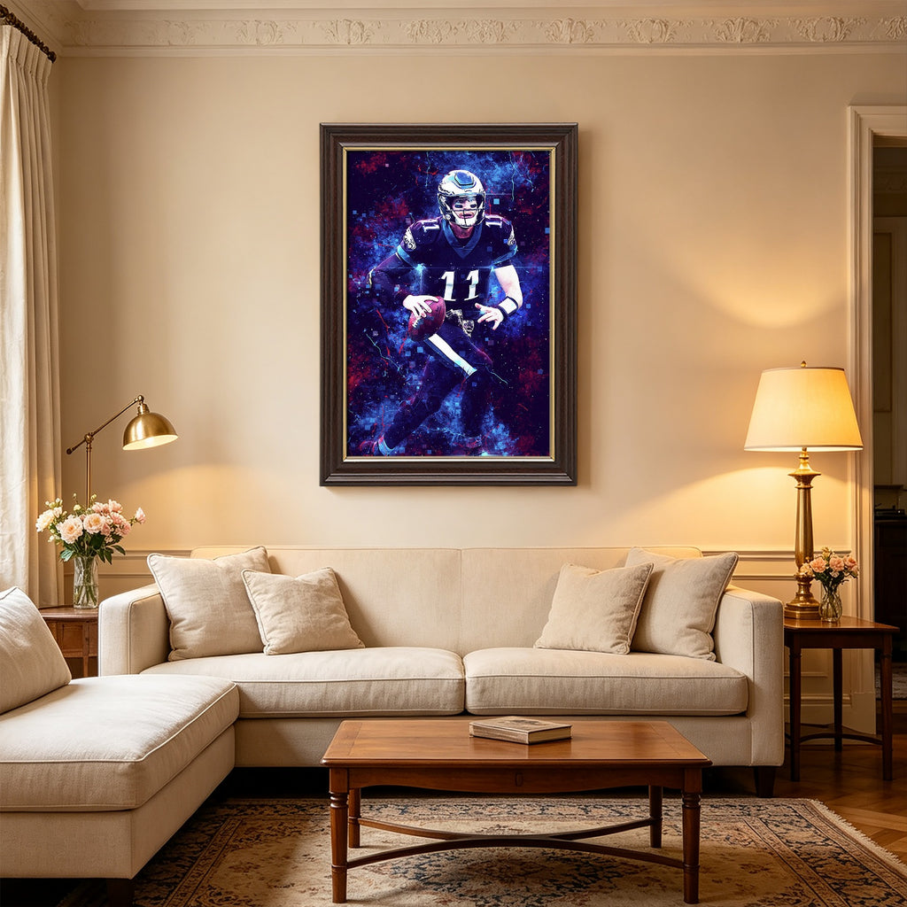 Carson Wentz Sports Celebrity Art Deco Poster 3 Canvas Wall Art Poster Decor Gift