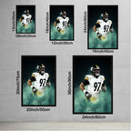 Cameron Heyward Celebrity Sports Art Poster School Dining Room Decoration 4 Canvas Wall Art Poster Decor Gift