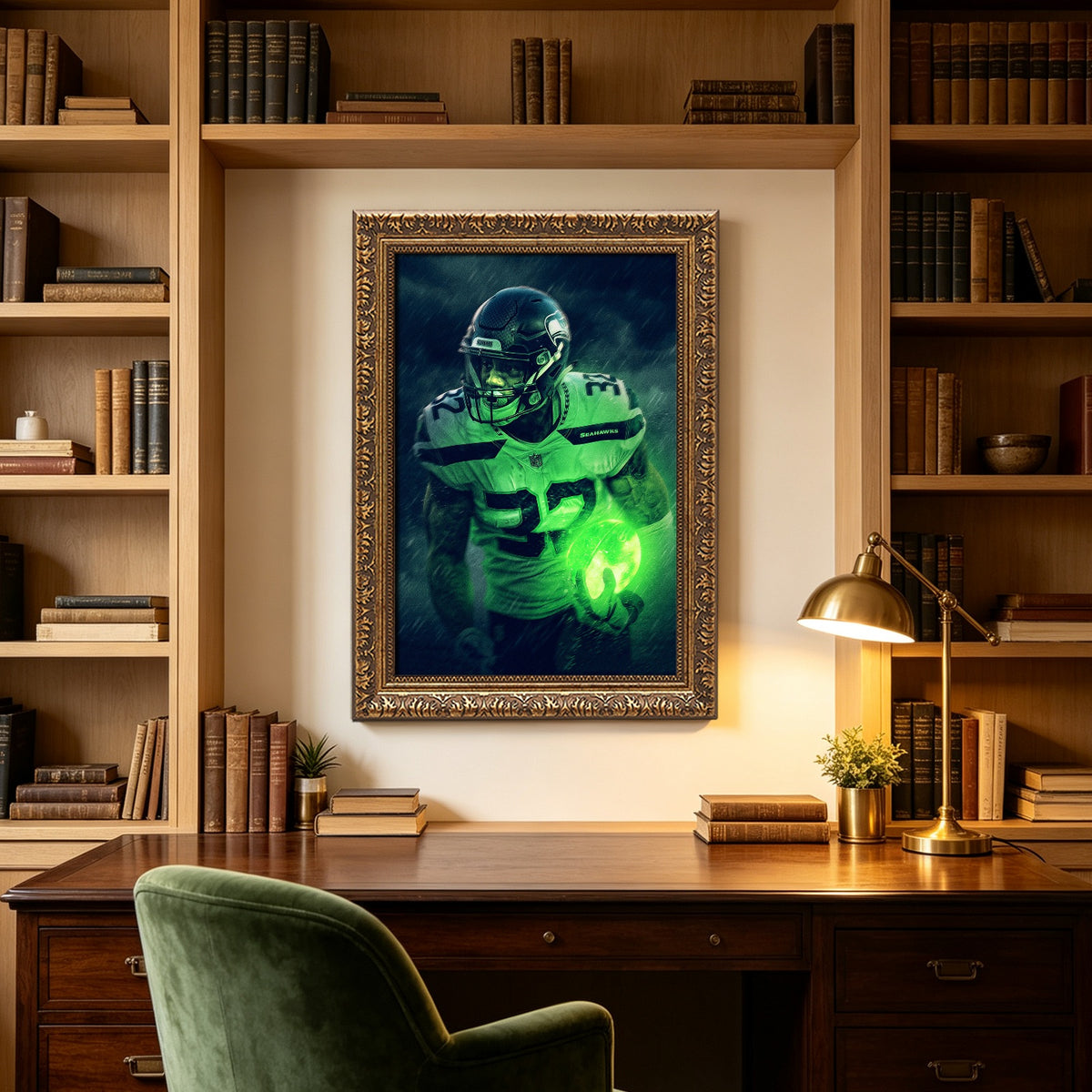 Chris Carson Art Sports Decorative Poster School Dormitory 3 Canvas Wall Art Poster Decor Gift