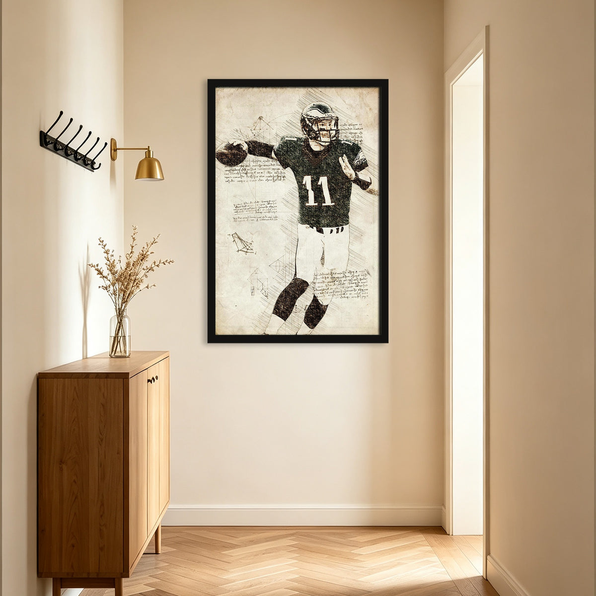 Carson Wentz Sports Celebrity Art Deco Poster 4 Canvas Wall Art Poster Decor Gift