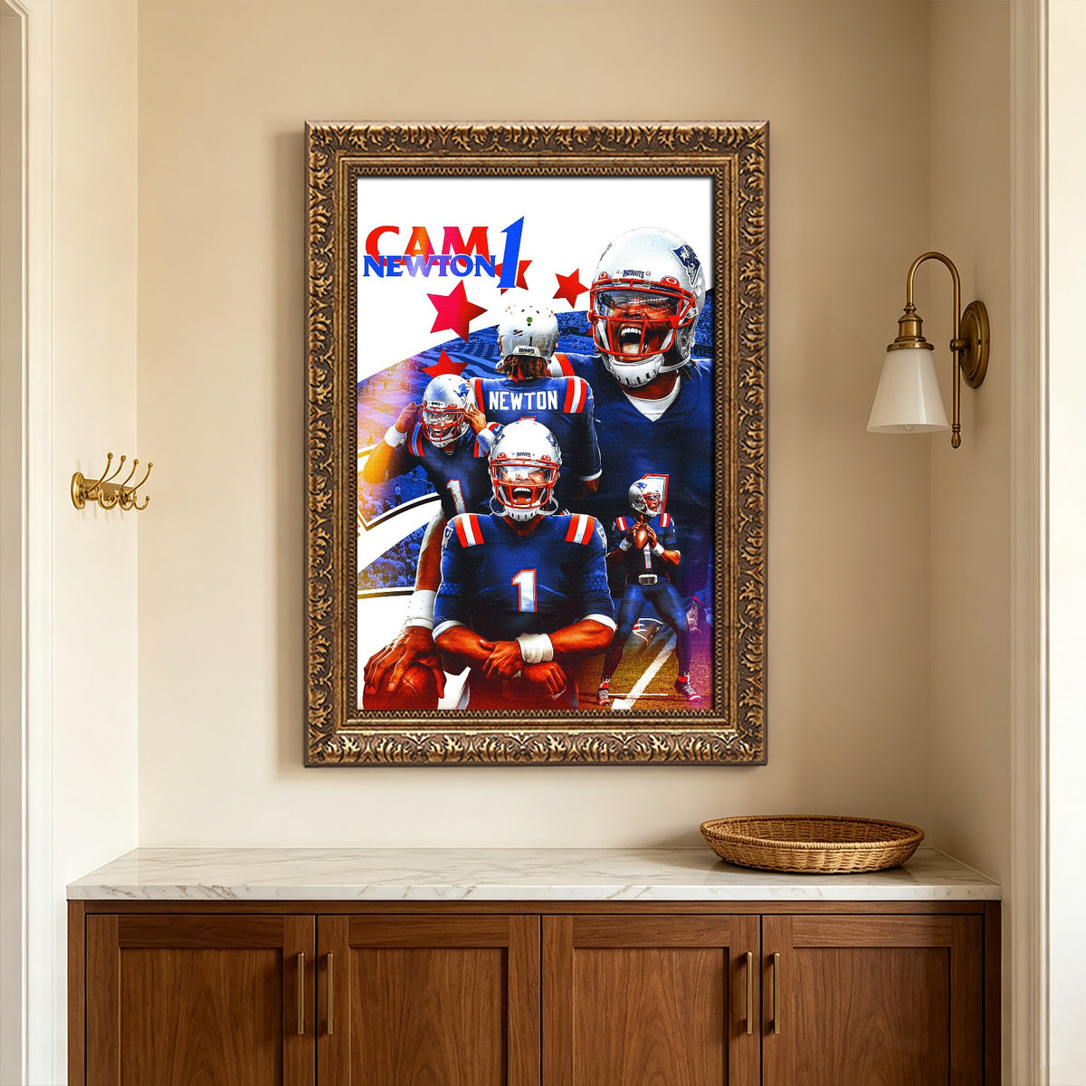 Cam Newton Sports Celebrity Art Deco Poster 1 Canvas Wall Art Poster Decor Gift