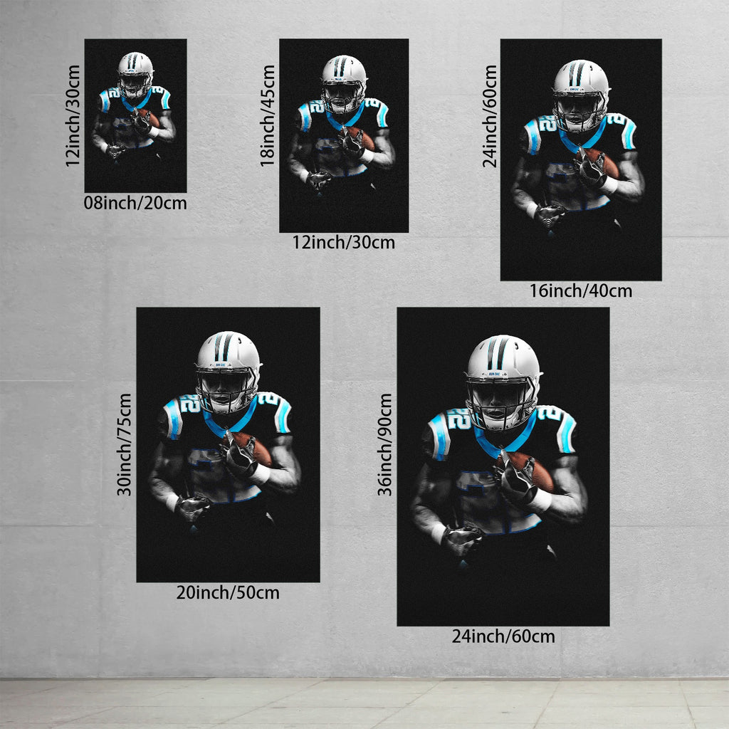 Christian McCaffrey Art Sports Decorative Poster School Dormitory 5 Canvas Wall Art Poster Decor Gift