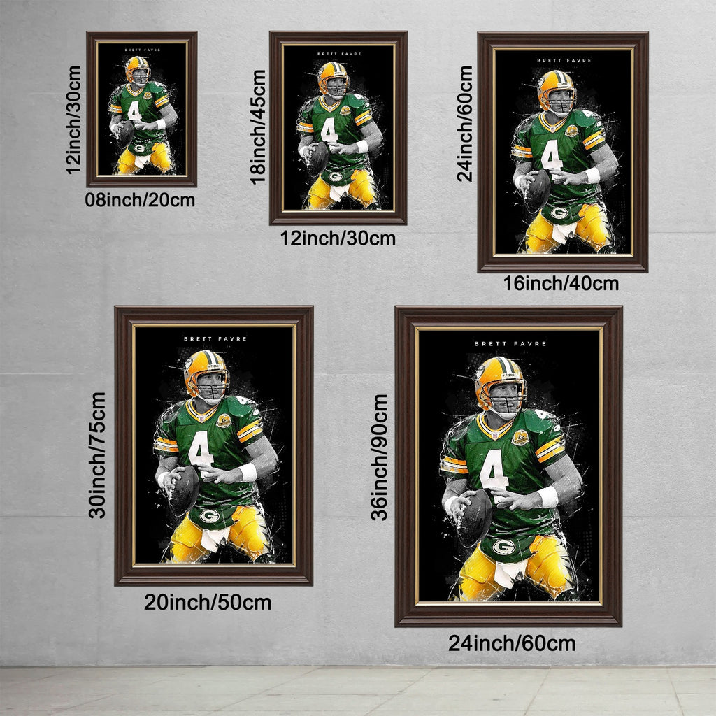 Brett Favre Art Poster 1 Canvas Wall Art Poster Decor Gift