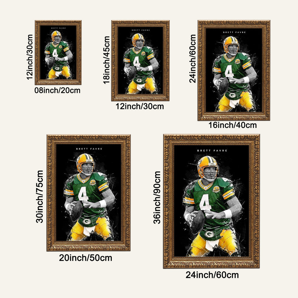 Brett Favre Art Poster 1 Canvas Wall Art Poster Decor Gift