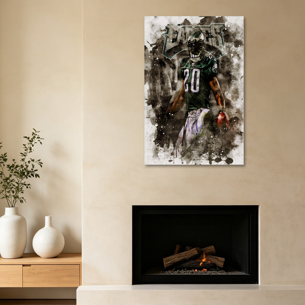 Brian Dawkins Art Poster 8 Canvas Wall Art Poster Decor Gift