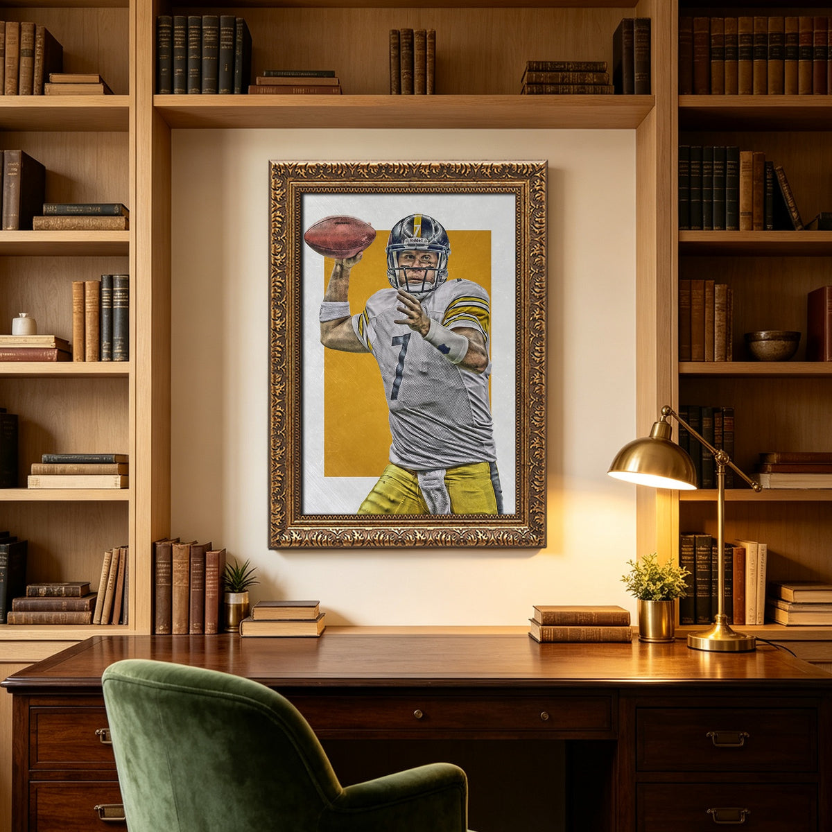 Ben Roethlisberger Sports Celebrity Art Deco Poster 1 Canvas Wall Art Poster Decor Gift