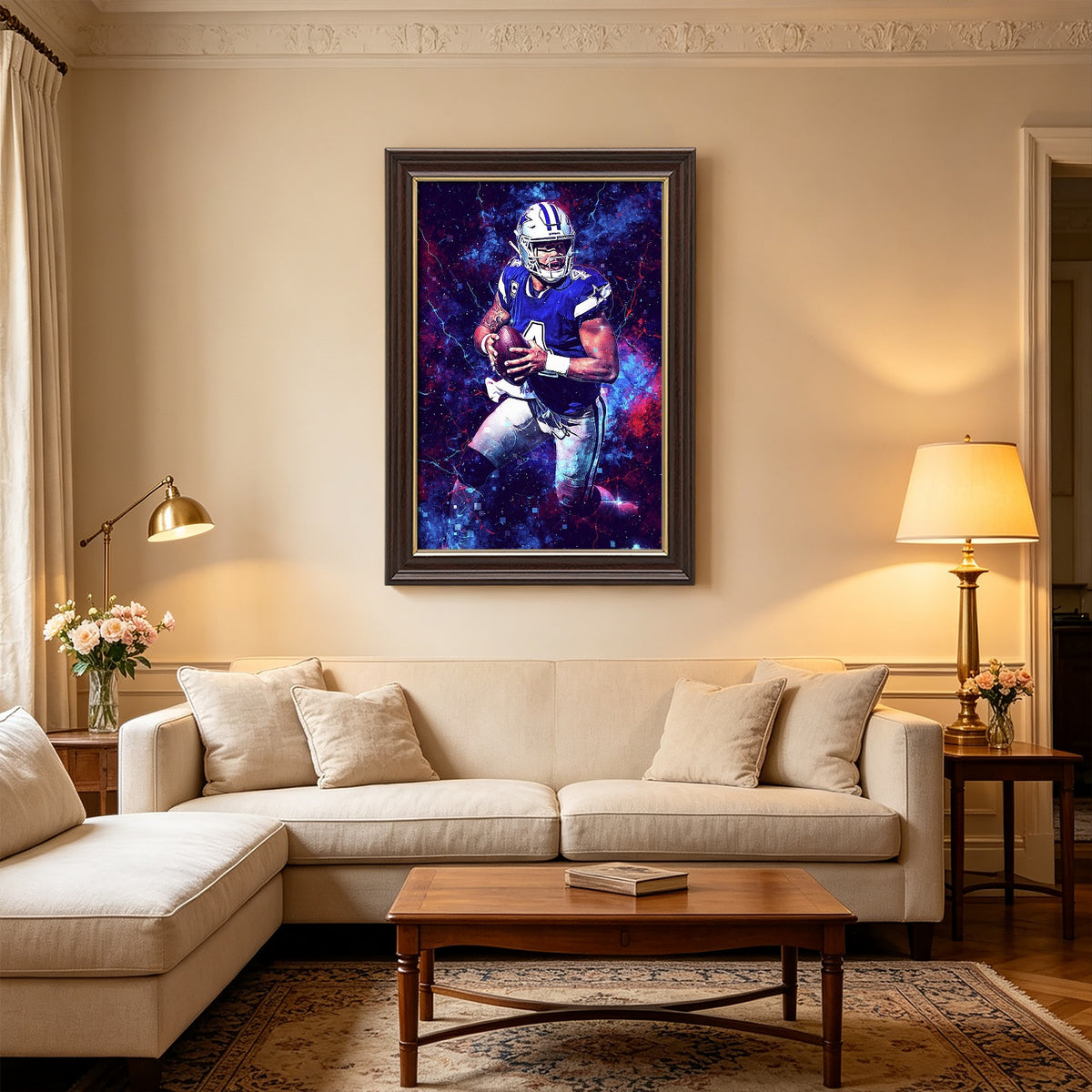 Dak Prescott Sports Celebrity Art Deco Poster 3 Canvas Wall Art Poster Decor Gift