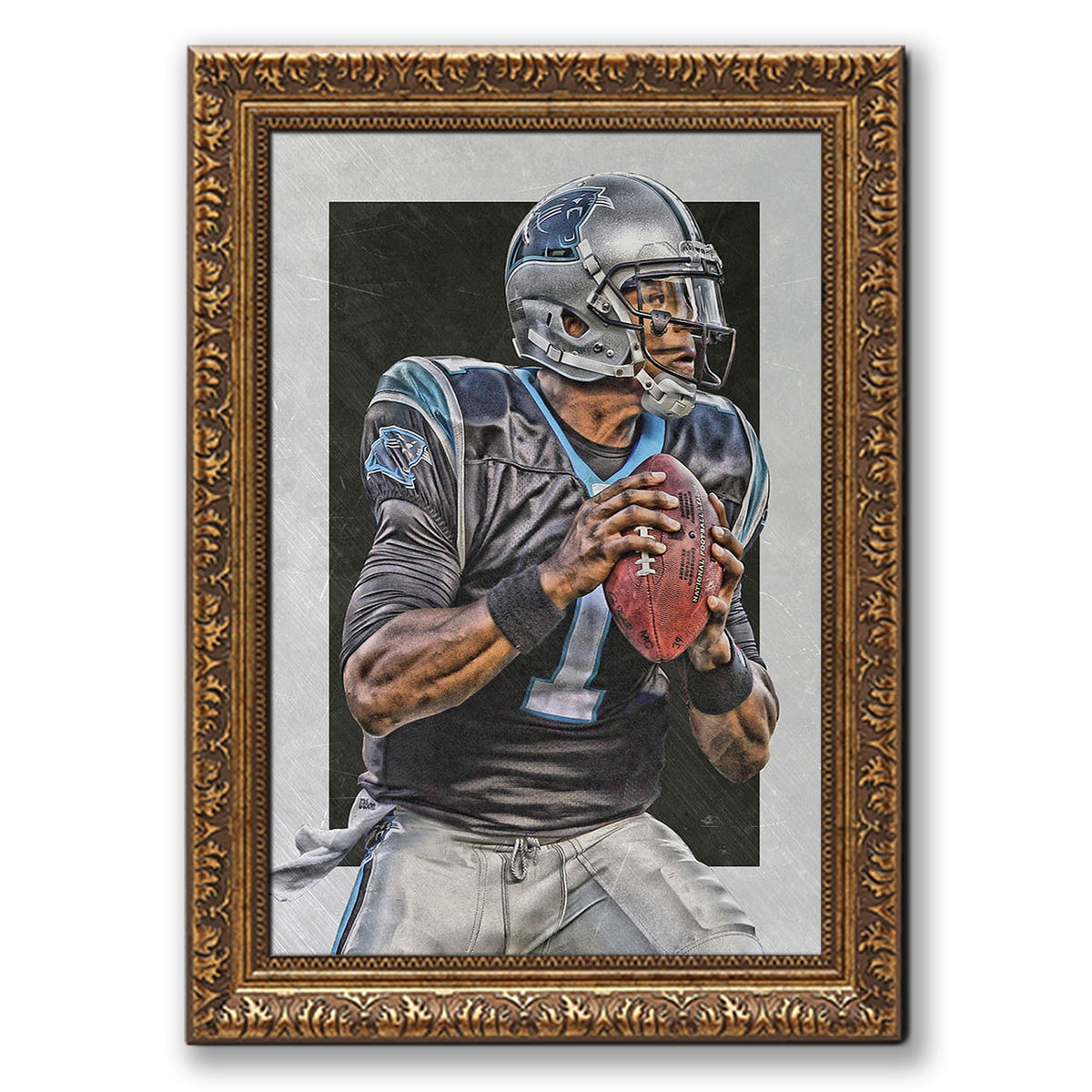 Cam Newton Sports Celebrity Art Deco Poster 6 Canvas Wall Art Poster Decor Gift