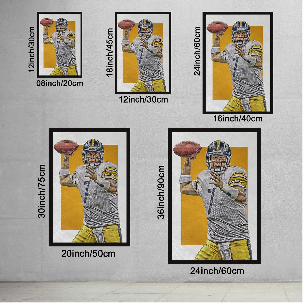 Ben Roethlisberger Sports Celebrity Art Deco Poster 1 Canvas Wall Art Poster Decor Gift