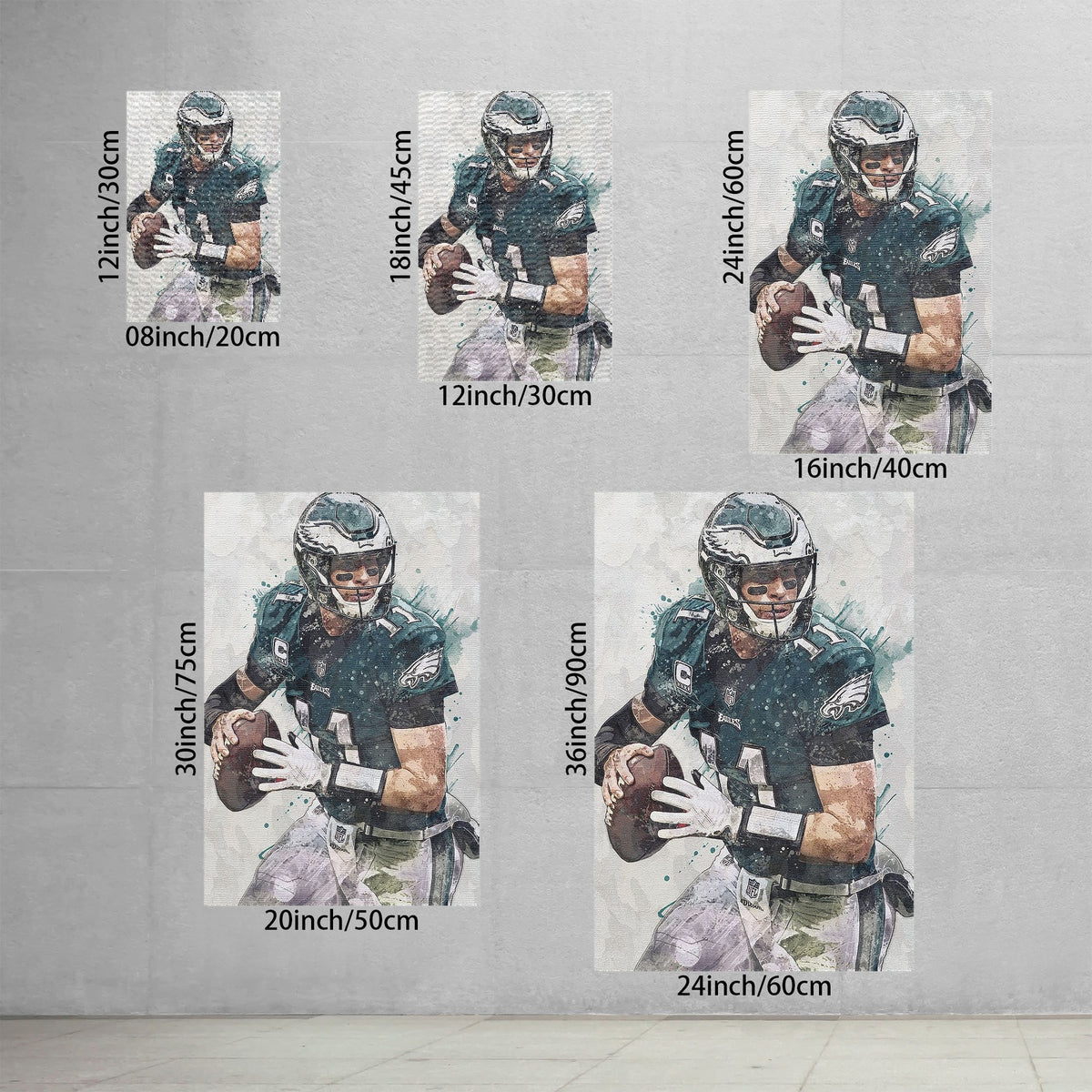 Carson Wentz Celebrity Sports Art Poster School Dining Room Decoration 8 Canvas Wall Art Poster Decor Gift