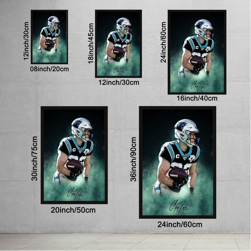 Christian McCaffrey Celebrity Sports Art Poster School Dining Room Decoration 4 Canvas Wall Art Poster Decor Gift