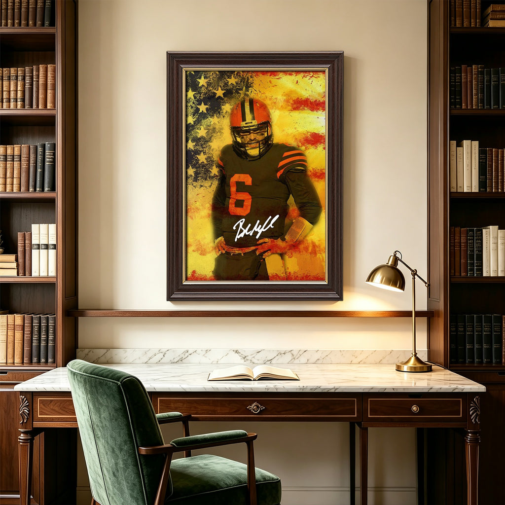 Baker Mayfield Sports Celebrity Art Deco Poster 4 Canvas Wall Art Poster Decor Gift
