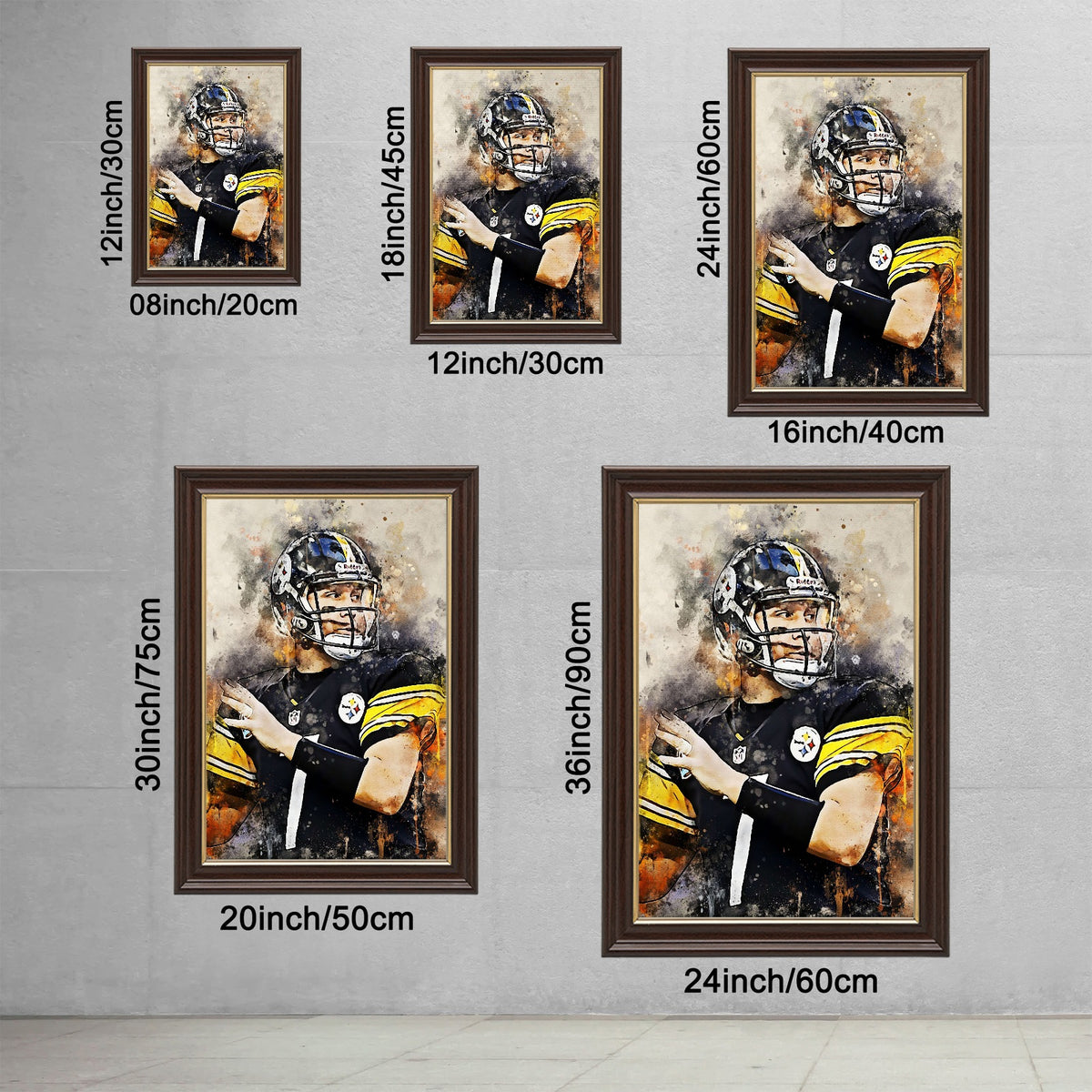Ben Roethlisberger Celebrity Sports Art Poster School Dining Room Decoration 6 Canvas Wall Art Poster Decor Gift
