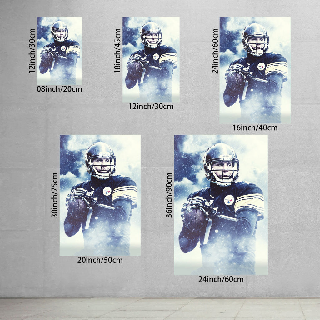 Ben Roethlisberger Art Sports Decorative Poster School Dormitory 1 Canvas Wall Art Poster Decor Gift
