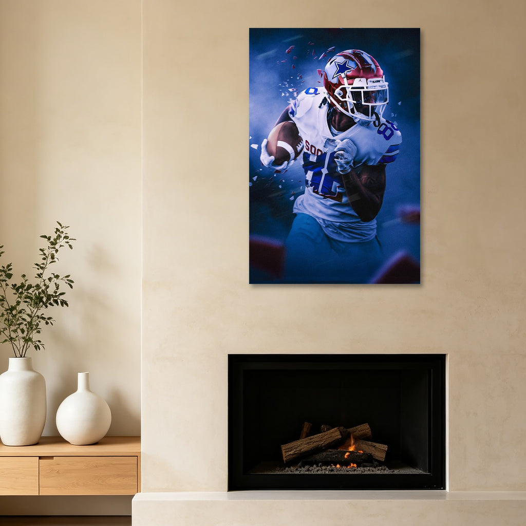 CeeDee Lamb Art Sports Decorative Poster School Dormitory 3 Canvas Wall Art Poster Decor Gift