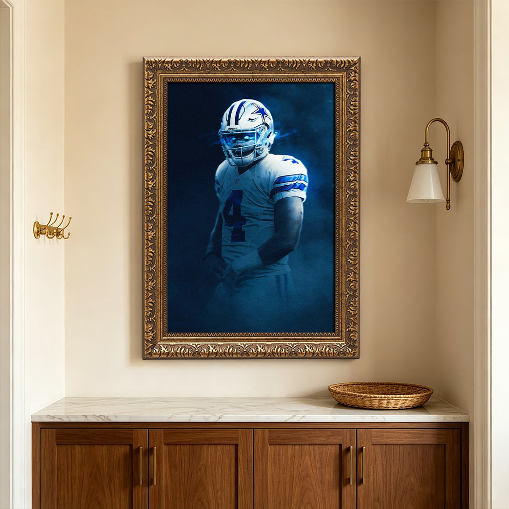 Dak Prescott Art Sports Decorative Poster School Dormitory 2 Canvas Wall Art Poster Decor Gift