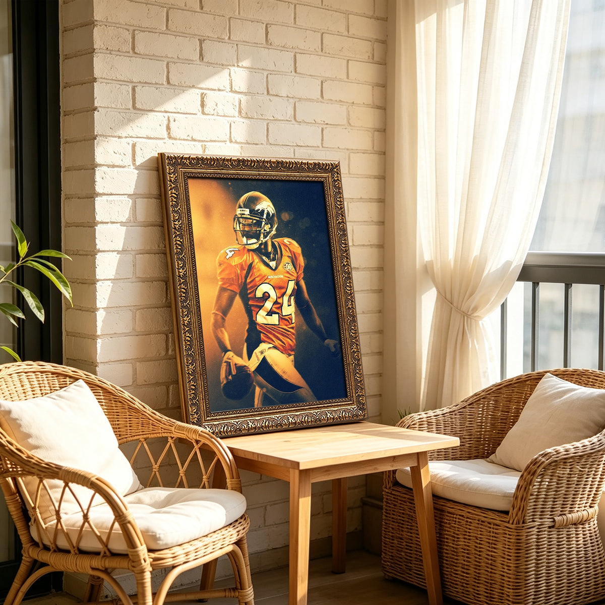 Champ Bailey Art Sports Decorative Poster School Dormitory 2 Canvas Wall Art Poster Decor Gift