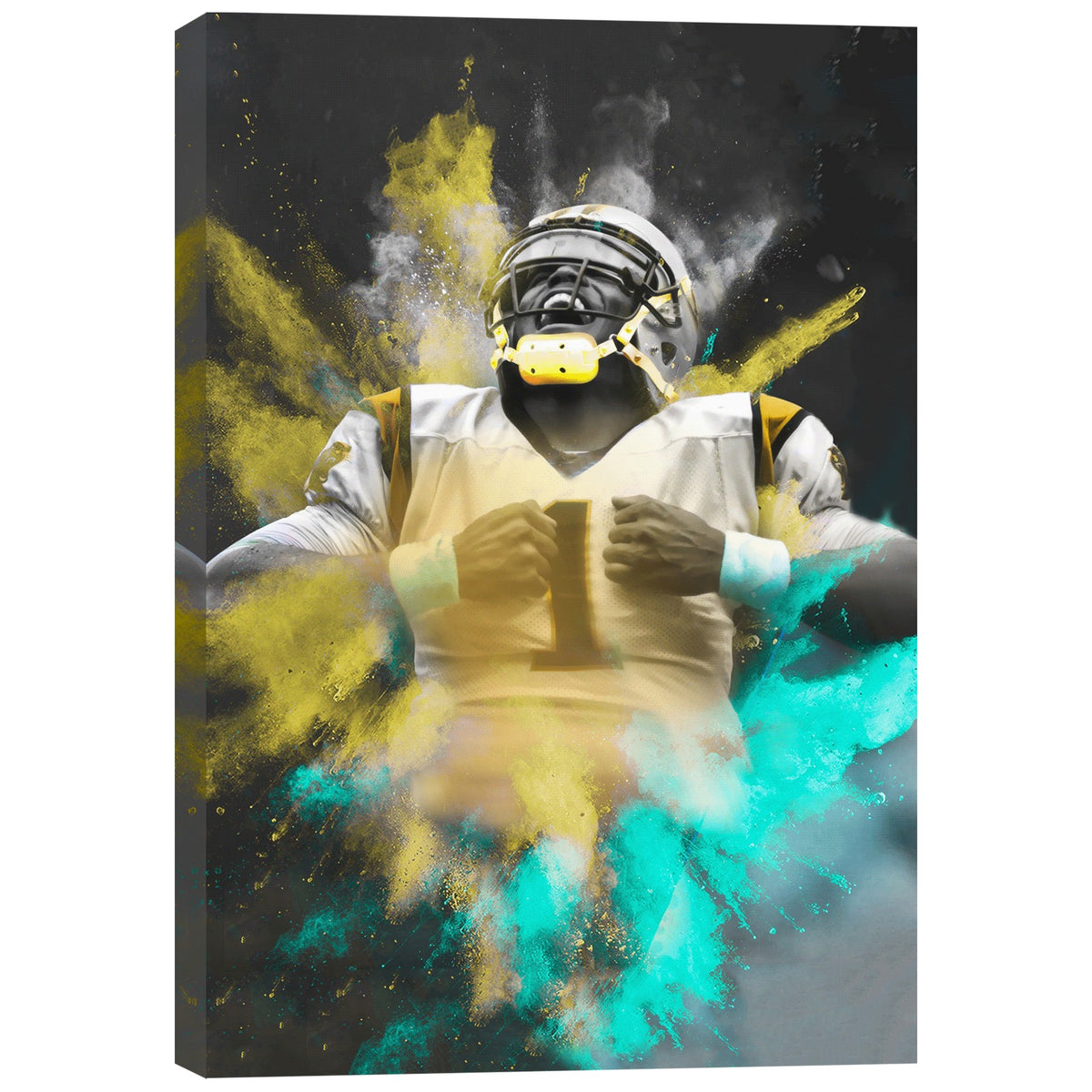 Cam Newton Sports Celebrity Art Deco Poster 3 Canvas Wall Art Poster Decor Gift