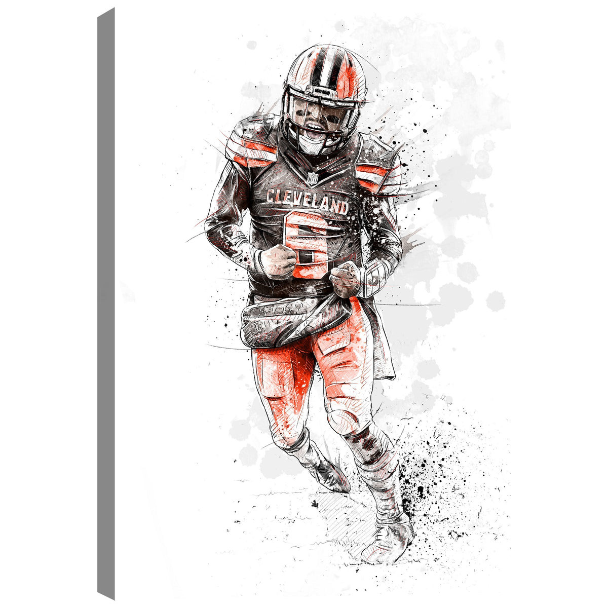 Baker Mayfield Art Sports Decorative Poster School Dormitory 0 Canvas Wall Art Poster Decor Gift