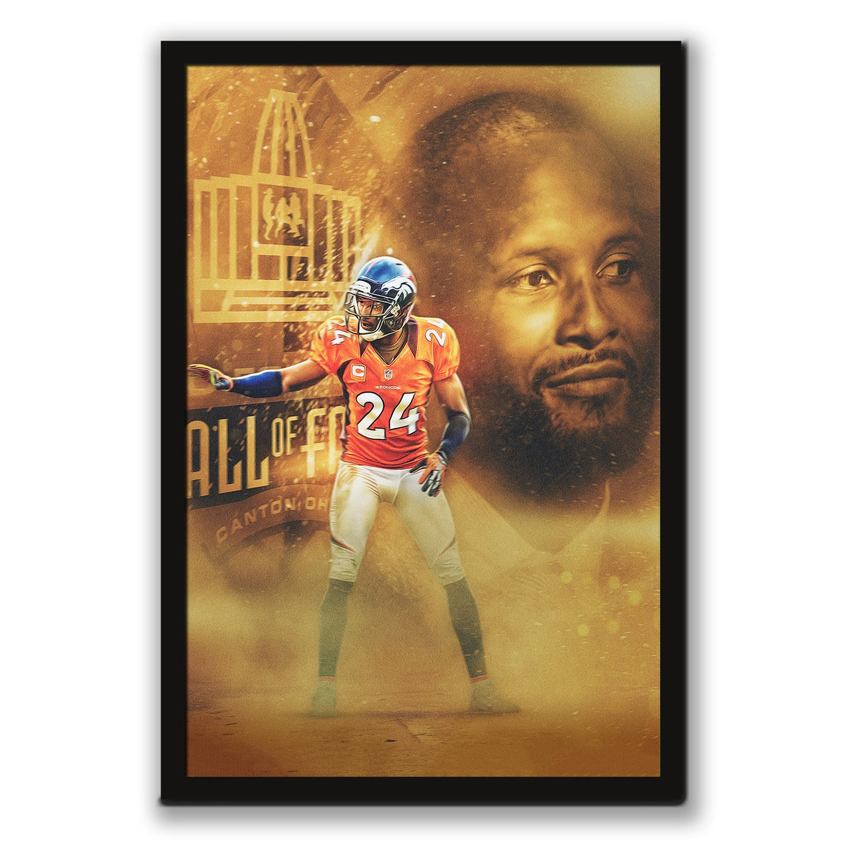Champ Bailey Art Sports Decorative Poster School Dormitory 4 Canvas Wall Art Poster Decor Gift