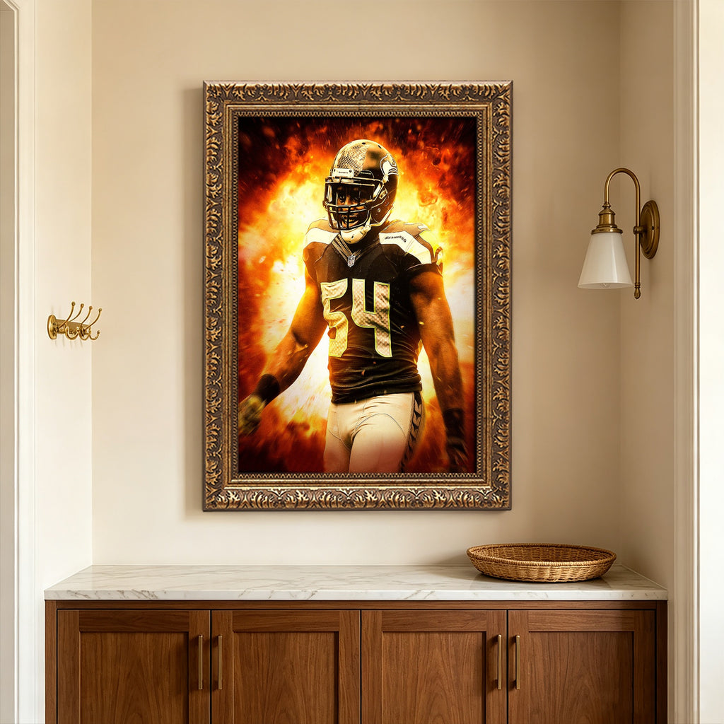 Bobby Wagner Art Sports Decorative Poster School Dormitory 9 Canvas Wall Art Poster Decor Gift