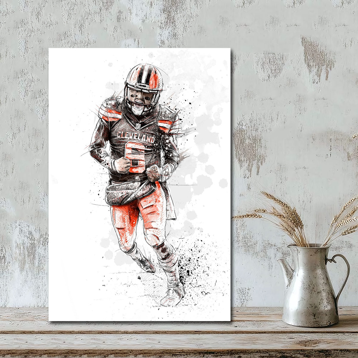 Baker Mayfield Art Sports Decorative Poster School Dormitory 0 Canvas Wall Art Poster Decor Gift
