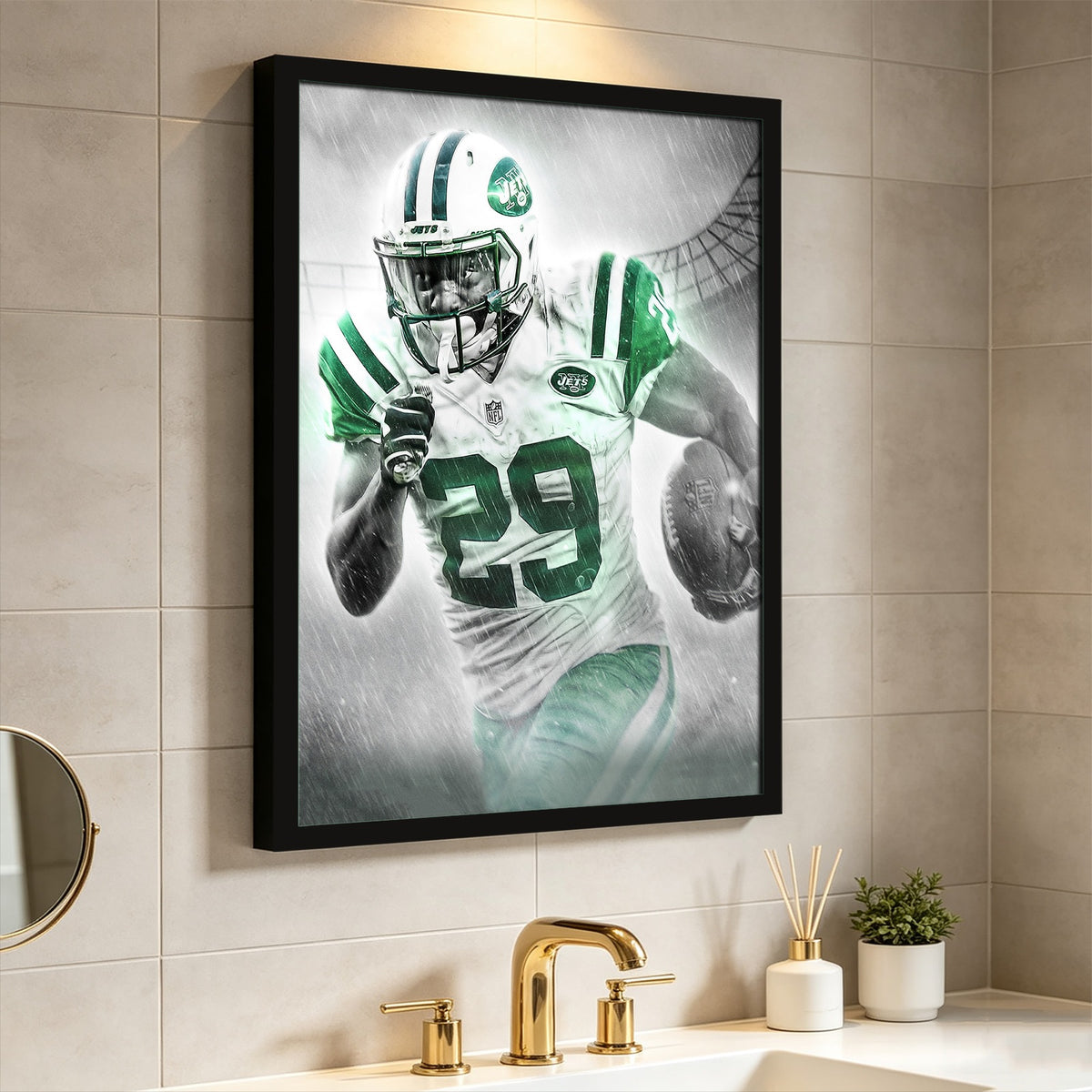 Bilal Powell Art Sports Decorative Poster School Dormitory 0 Canvas Wall Art Poster Decor Gift