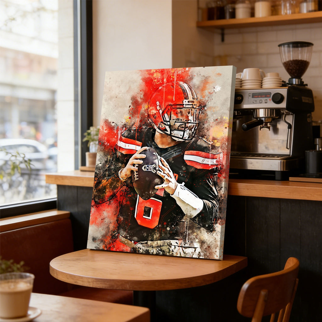 Baker Mayfield Celebrity Sports Art Poster School Dining Room Decoration 10 Canvas Wall Art Poster Decor Gift