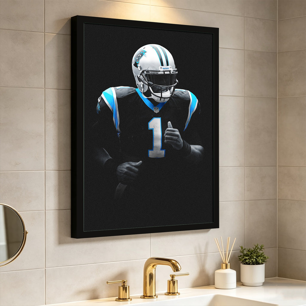 Cam Newton Art Sports Decorative Poster School Dormitory 3 Canvas Wall Art Poster Decor Gift