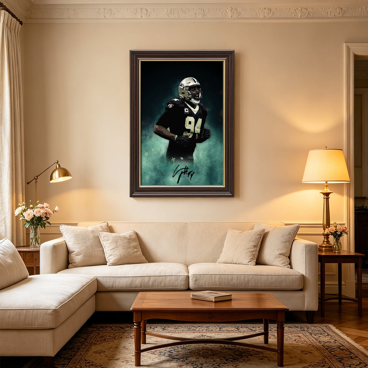 Cameron Jordan Celebrity Sports Art Poster School Dining Room Decoration 5 Canvas Wall Art Poster Decor Gift