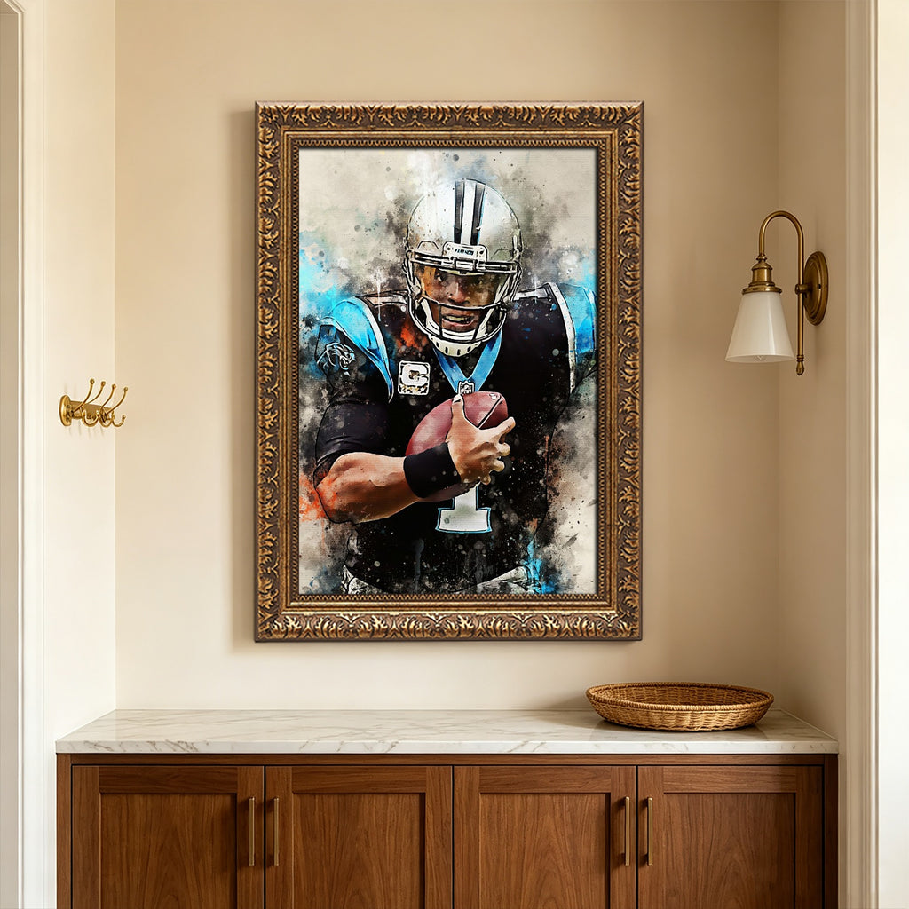Cam Newton Celebrity Sports Art Poster School Dining Room Decoration 0 Canvas Wall Art Poster Decor Gift