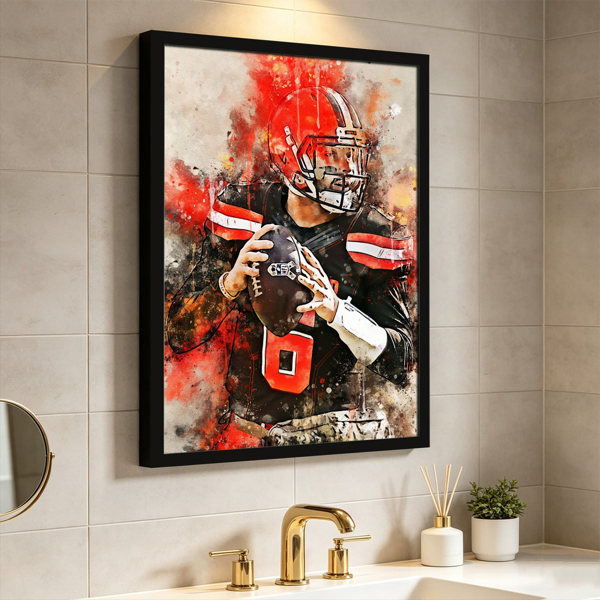 Baker Mayfield Celebrity Sports Art Poster School Dining Room Decoration 10 Canvas Wall Art Poster Decor Gift