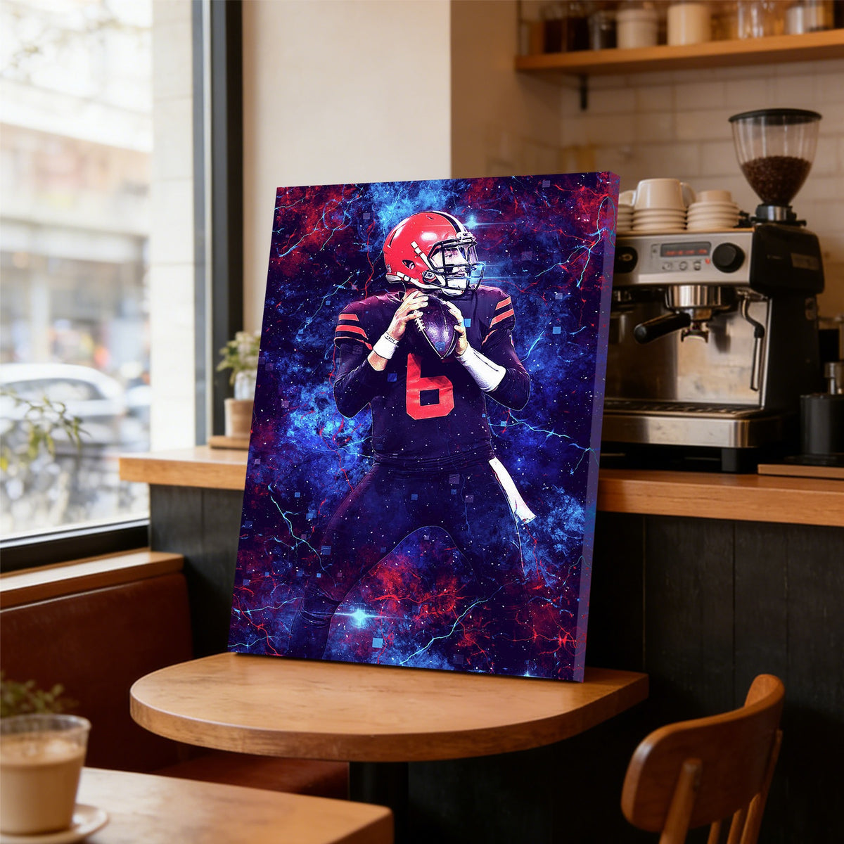 Baker Mayfield Sports Celebrity Art Deco Poster 2 Canvas Wall Art Poster Decor Gift