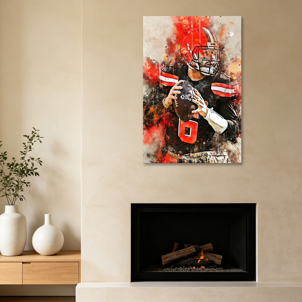 Baker Mayfield Celebrity Sports Art Poster School Dining Room Decoration 10 Canvas Wall Art Poster Decor Gift