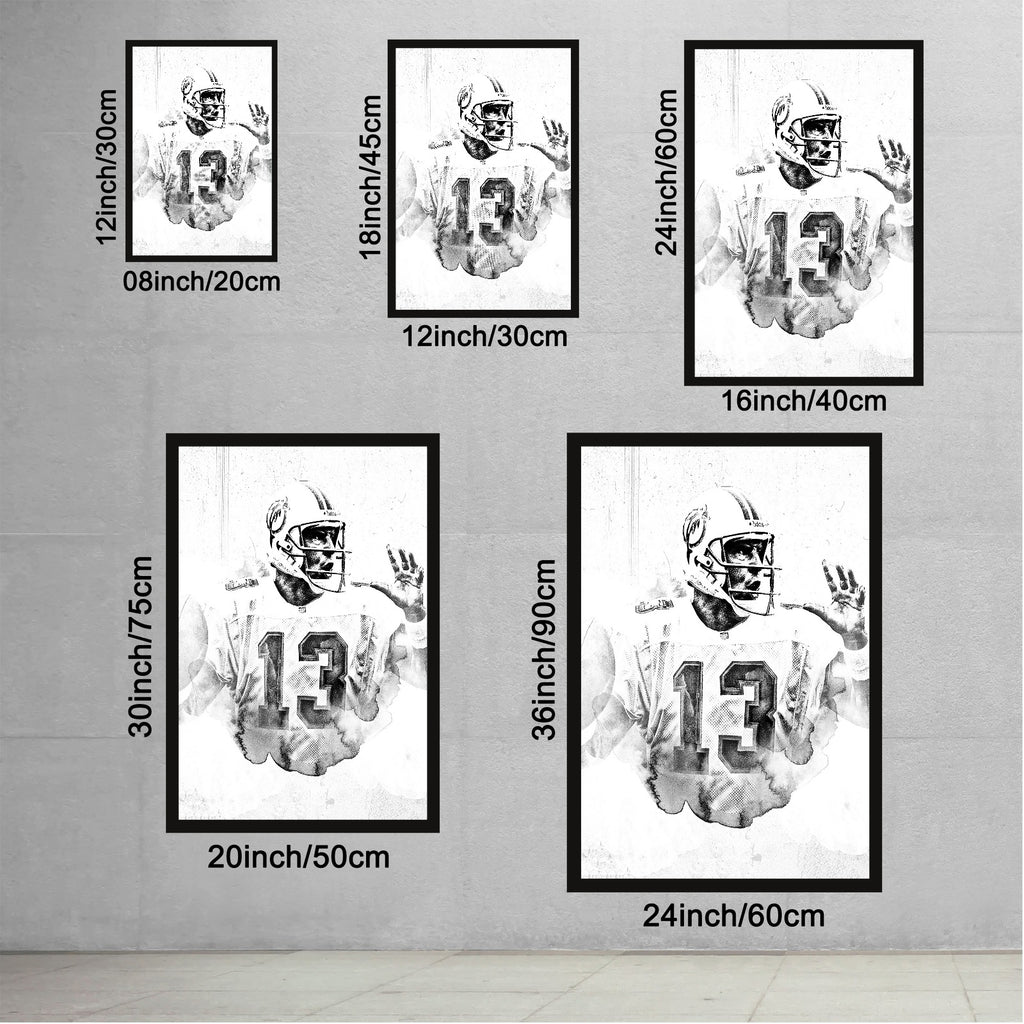 Dan Marino Art Sports Decorative Poster School Dormitory 2 Canvas Wall Art Poster Decor Gift