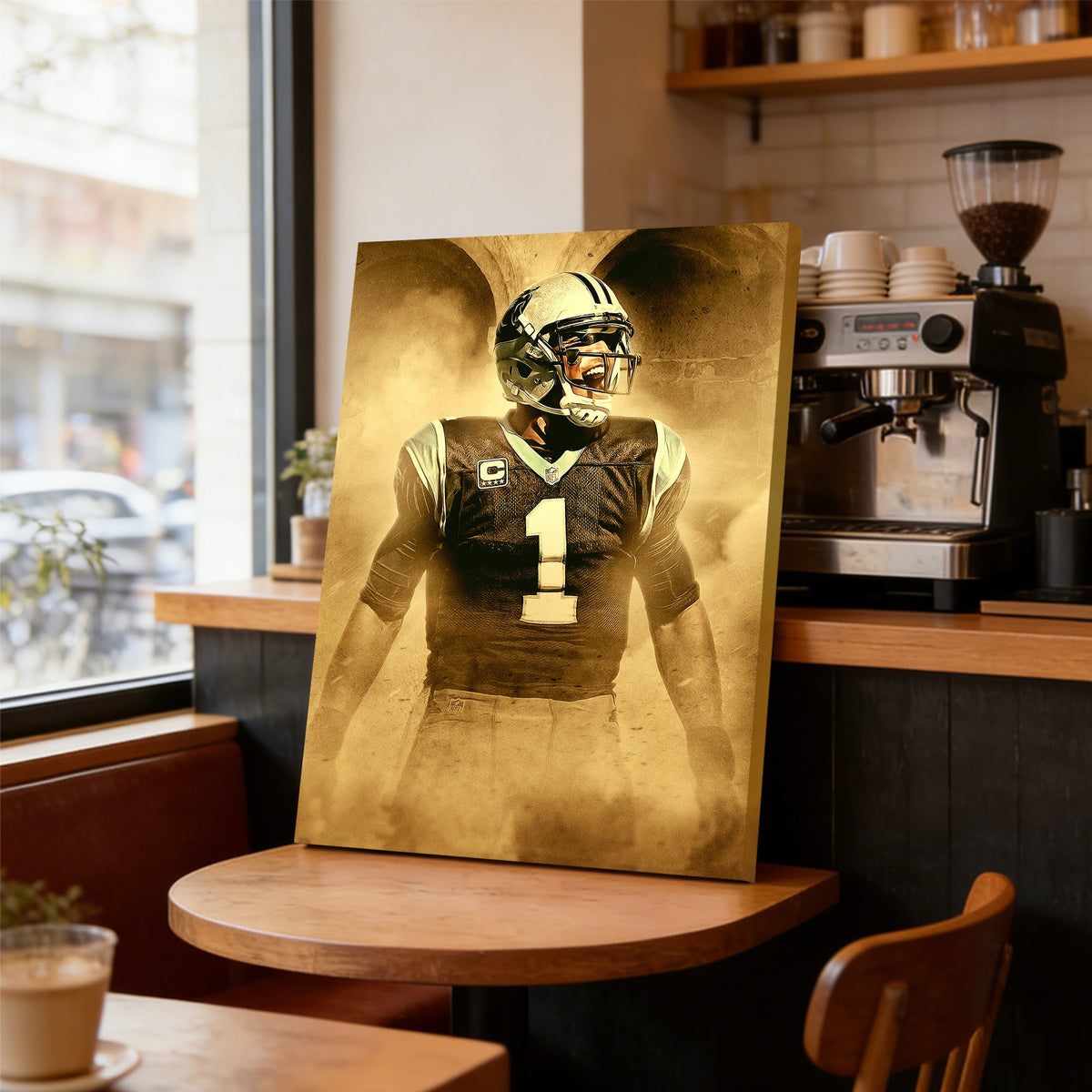 Cam Newton Art Sports Decorative Poster School Dormitory 9 Canvas Wall Art Poster Decor Gift