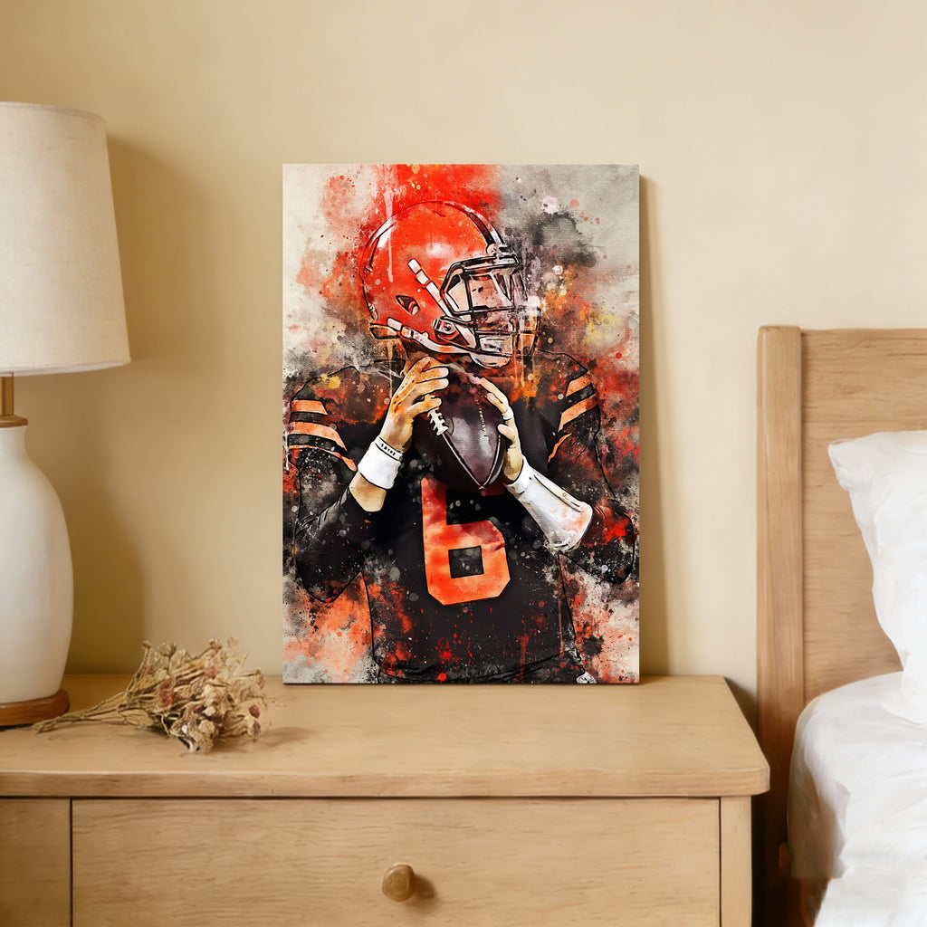 Baker Mayfield Celebrity Sports Art Poster School Dining Room Decoration 3 Canvas Wall Art Poster Decor Gift
