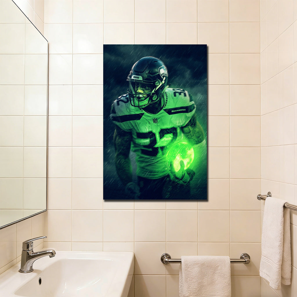 Chris Carson Art Sports Decorative Poster School Dormitory 3 Canvas Wall Art Poster Decor Gift