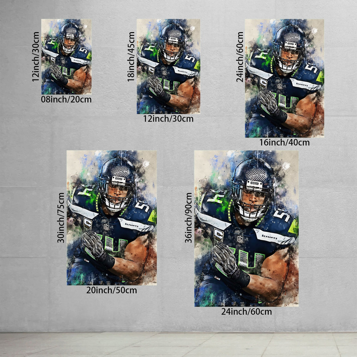 Bobby Wagner Celebrity Sports Art Poster School Dining Room Decoration 1 Canvas Wall Art Poster Decor Gift
