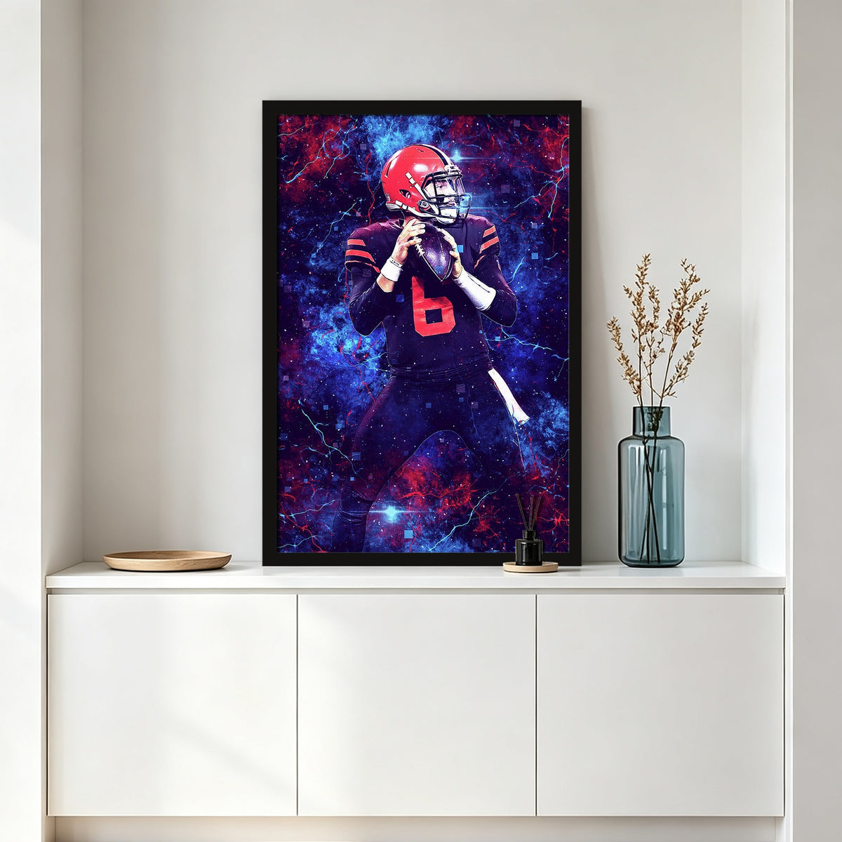 Baker Mayfield Sports Celebrity Art Deco Poster 2 Canvas Wall Art Poster Decor Gift