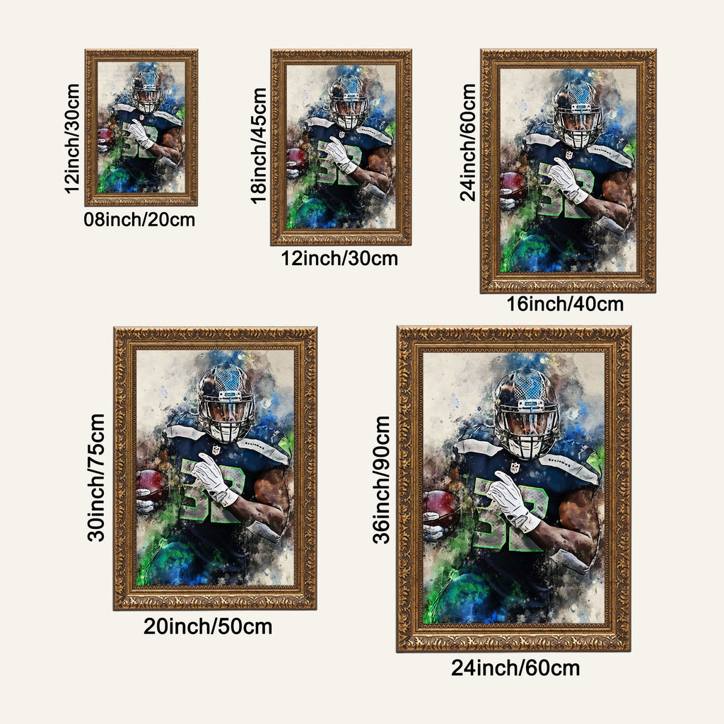 Chris Carson Celebrity Sports Art Poster School Dining Room Decoration 0 Canvas Wall Art Poster Decor Gift