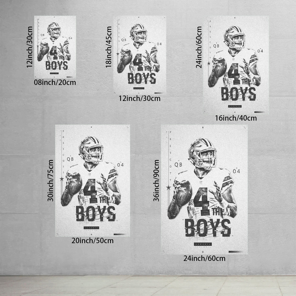 Dak Prescott Celebrity Sports Art Poster School Dining Room Decoration 1 Canvas Wall Art Poster Decor Gift