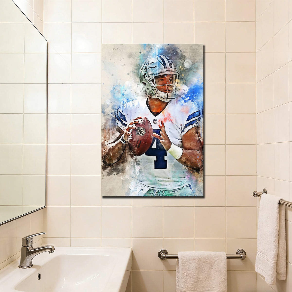 Dak Prescott Celebrity Sports Art Poster School Dining Room Decoration 5 Canvas Wall Art Poster Decor Gift
