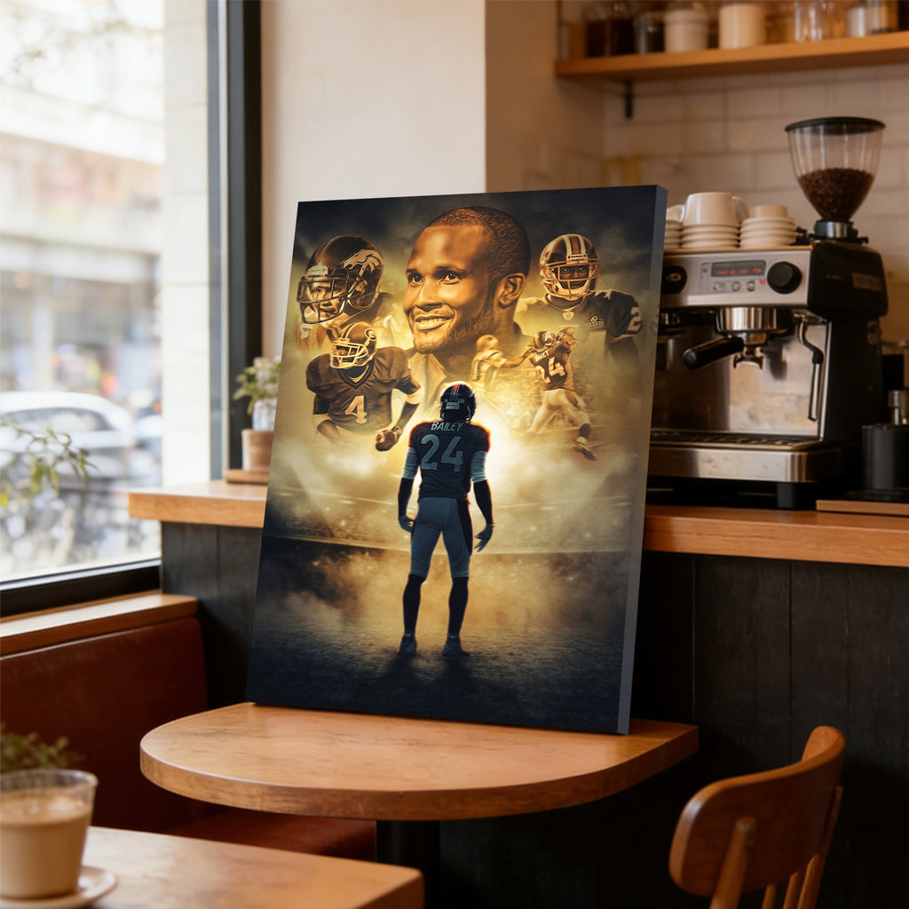 Champ Bailey Art Sports Decorative Poster School Dormitory 7 Canvas Wall Art Poster Decor Gift