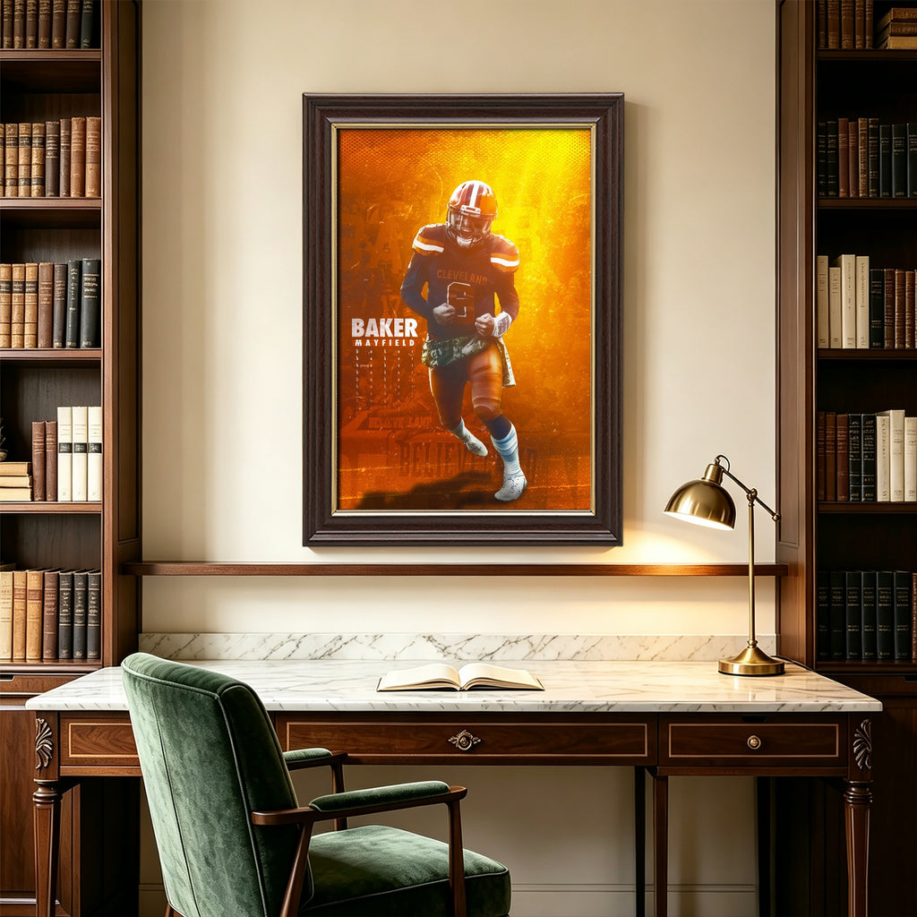 Baker Mayfield Sports Celebrity Art Deco Poster 8 Canvas Wall Art Poster Decor Gift